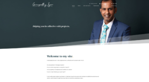 Ganapathy Iyer based in the Auckland NZ - WordPress website design and development, with a cool grey colour theme symbolising sophistication and quality results. This website design is trying to show you that Ganapathy offers outcomes based programs and coaching to help you and your organisation extract the best out of your projects.
