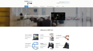 SME Tech New Zealand - website design and development with lighter blue colours symbolizing technical aspects of the cyber and IT business based in Rolleston, Selwyn Canterbury
