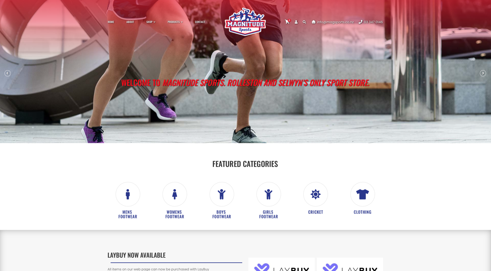 Magnitude Sports New Zealand, Sports, Gym and fitness gear for sale - website design and development with till/POS database integrated