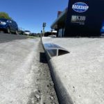 Custom installations of KERBY Aluminum driveway ramp can be done to overcome many strange curbs and gutter hollows. Here is a commercil property in Christchurch where Kerby would enable speedy safe exit from a busy street, without the massive bang/bump and taking out your wheel alignment. KERBY really is the best driveway access solution.