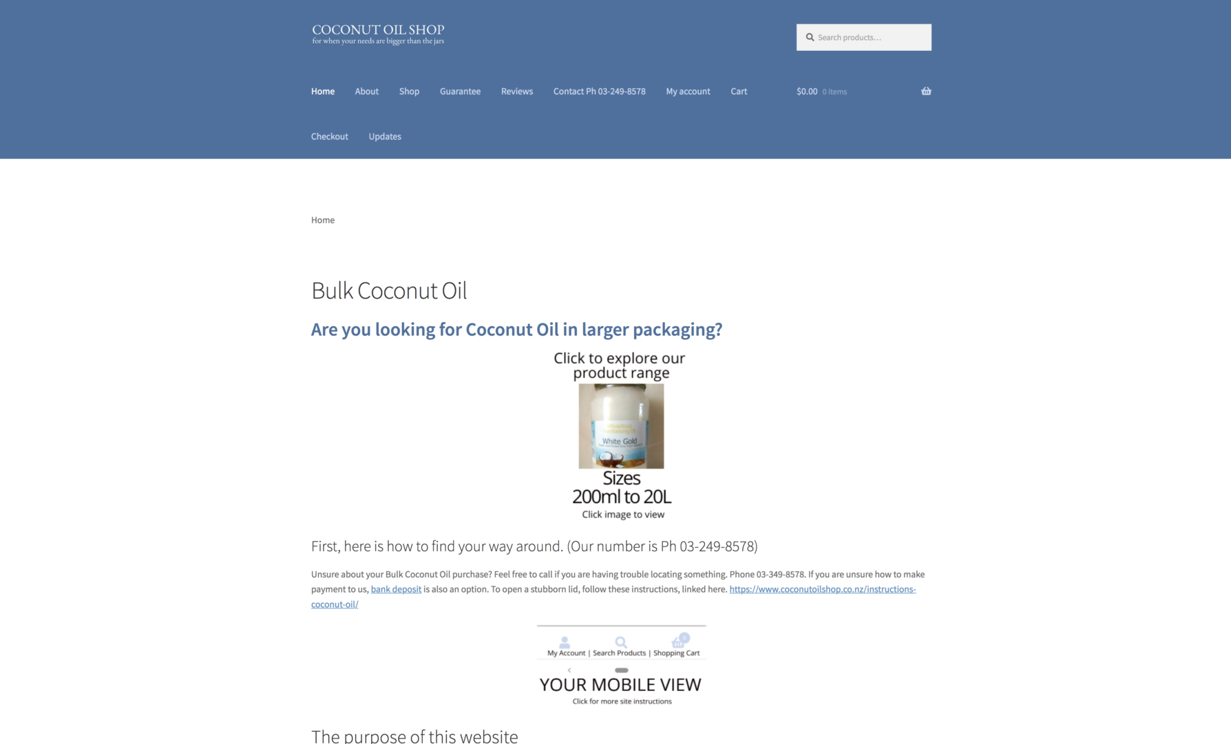 Coconut Oil Shop Website design & production by XDC.NZ the most experienced professional & affordable Website Design company in Rolleston/Christchurch areas near me