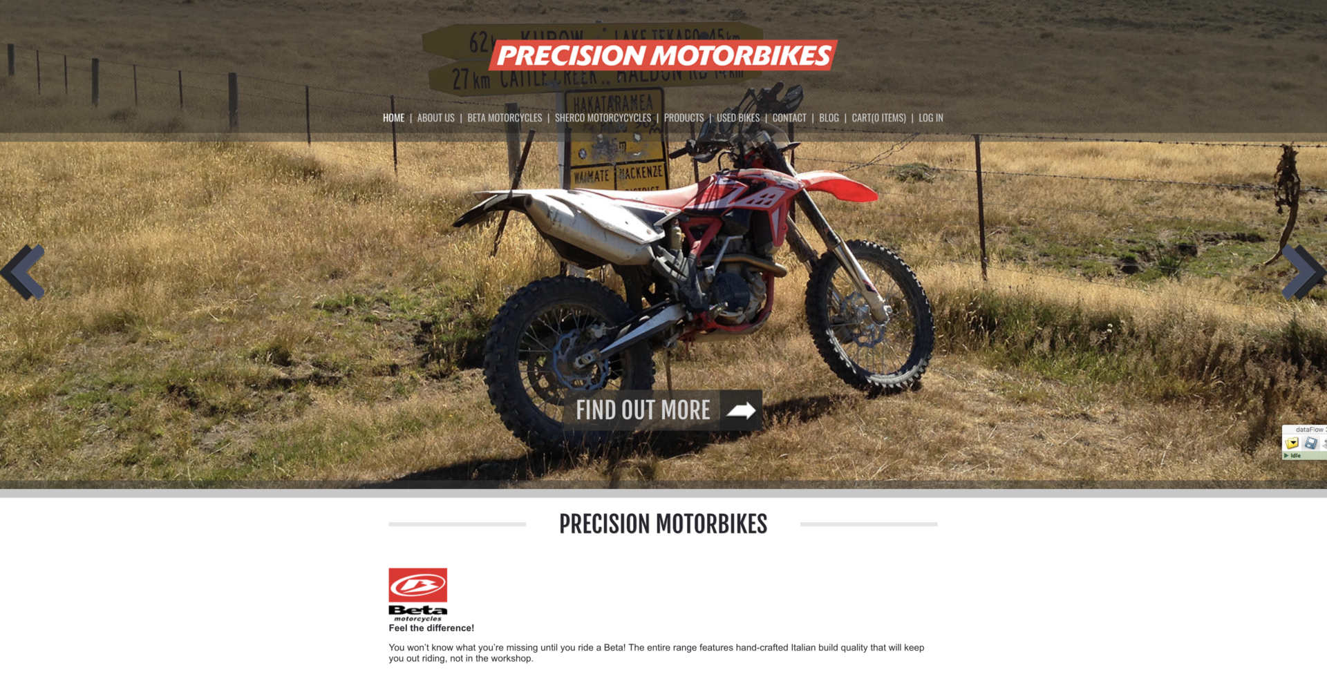 Advertising Precision Motorbikes Website