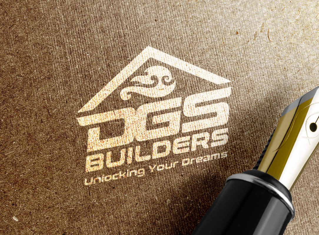 Logo Making made easy for DGS Builders in Rolleston, South of Christchurch, NZ. A modern elegant builder-like classy styled Logo Design made by XDC.NZ, the super experienced, professional, specialist Logo Designer based in Christchurch & Rolleston Selwyn