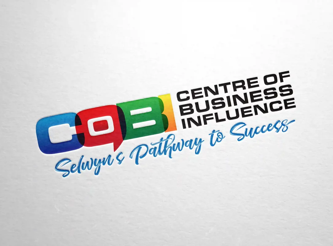 Logo Making made easy for The Centre of Business Influence (COBI) in Central Rolleston, South of Christchucrh, Canterbury, NZ. A modern solid business styled Logo Design made by XDC.NZ, the super experienced, Logo Designer or Logo Maker based in Christchurch & Rolleston Selwyn NZ