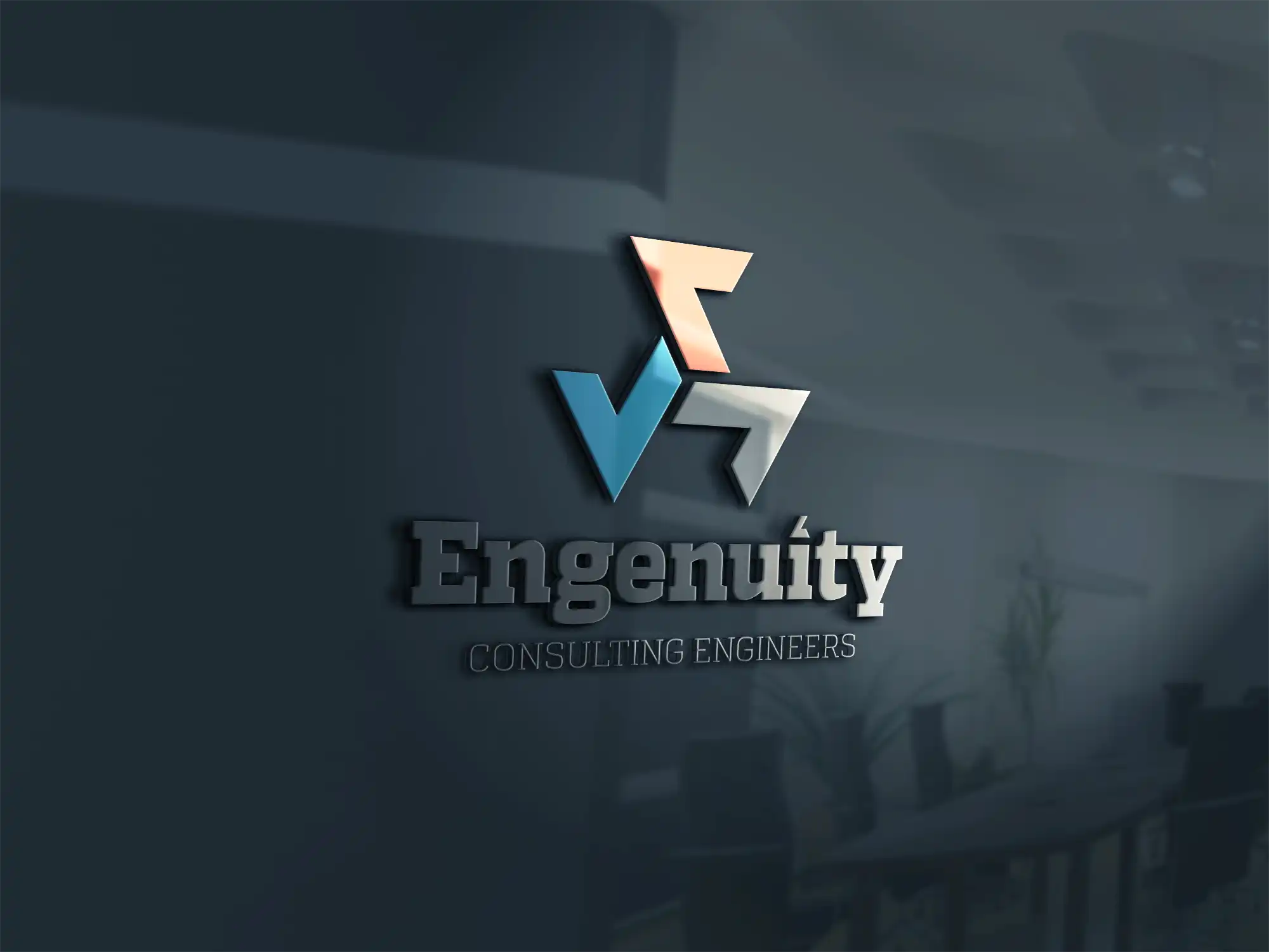 Logo Making made easy for Engenuity Consulting Engineers in West Melton, South West of Christchucrh, Selwyn Canterbury, NZ. A modern elegant engineering-tech-like friendly styled Logo Design made by XDC.NZ, the super experienced, specialist Logo Designer based in Rolleston Selwyn NZ