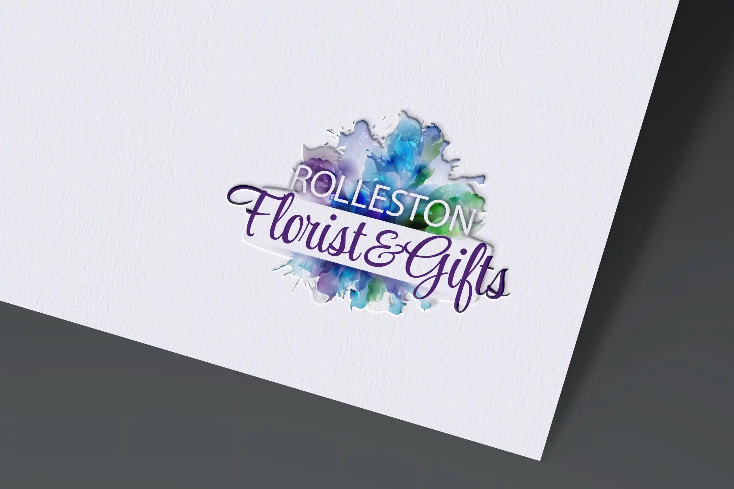 Logo Making made easy for Rolleston Flowers and Gifts in Rolleston Square, South of Christchucrh, Selwyn Canterbury, NZ. A modern elegant flowery-like friendly styled Logo Design made by XDC.NZ, the super experienced, specialist Logo Maker based in Rolleston