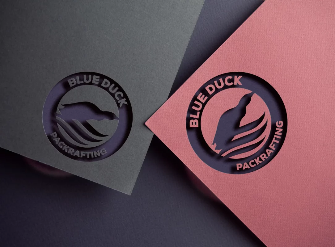 Logo Making made easy for Blue Duck Packrafting in Spreydon/Hoon Hay, Christchurch, Canterbury, NZ. An outdoor adventure Logo Design made by XDC.NZ, the professional, specialist Logo Designer or Logo Maker based in Christchurch & Rolleston Selwyn NZ