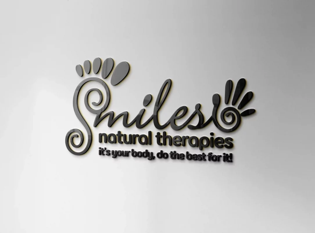 Logo Making made easy for Smiles Natural Therapies in Rolleston, Canterbury, NZ. A friendly, relaxed, soft styled Logo Design made by XDC.NZ, the super experienced Logo Designer or Logo Maker based in Rolleston Selwyn NZ