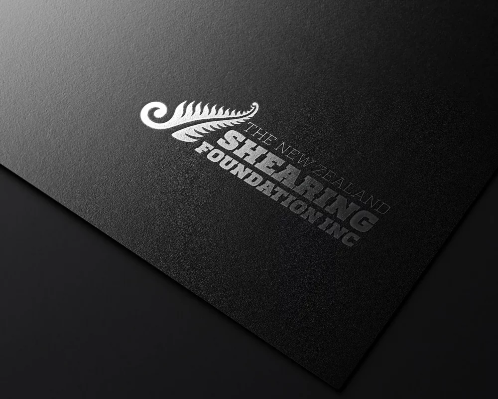 Logo Making made easy for The NZ Shearing Foundation Inc in Rolleston, Selwyn, Christchucrh, Canterbury, NZ. A international business friendly patriotic solid styled Logo Design made by XDC.NZ, the specialist Logo Designer based in Christchurch NZ