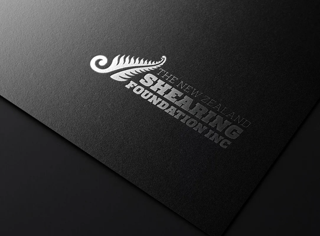 Logo Making made easy for The NZ Shearing Foundation Inc in Rolleston, Selwyn, Christchucrh, Canterbury, NZ. A international business friendly patriotic solid styled Logo Design made by XDC.NZ, the specialist Logo Designer based in Christchurch NZ