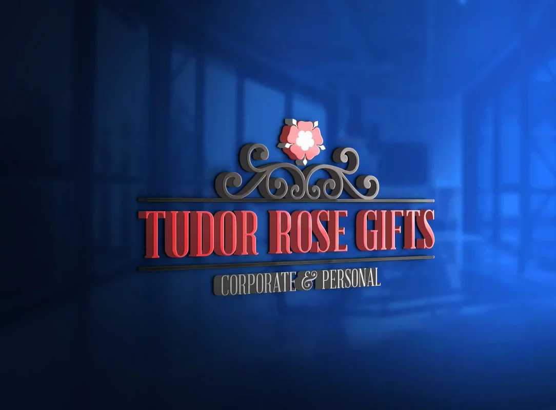 Logo Making made easy for Tudor Rose Gifts in Coalgate, Selwyn, Christchurch, Canterbury, NZ. A formal, wrought iron styled Logo Design made by XDC.NZ, the super experienced, professional, specialist Logo Maker based in Rolleston Selwyn NZ