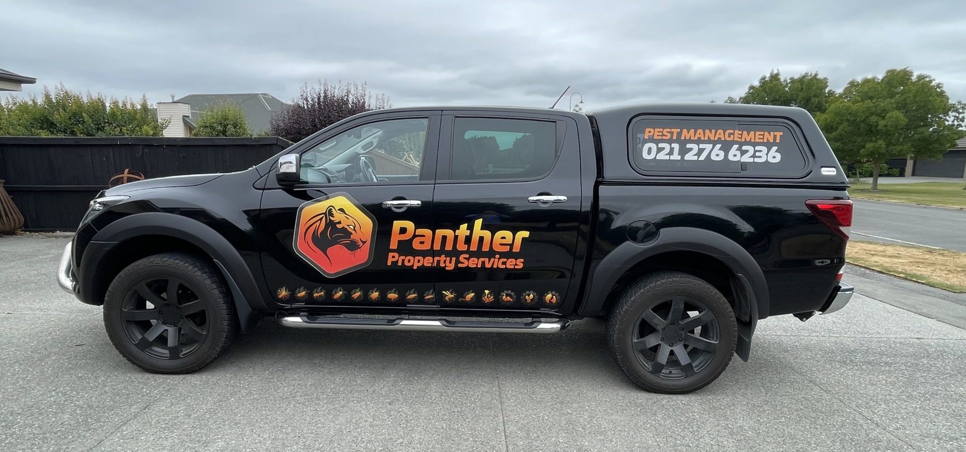 Panther Proerty Services new Logo and vehicle signage designed by XDC.NZ Rolleston