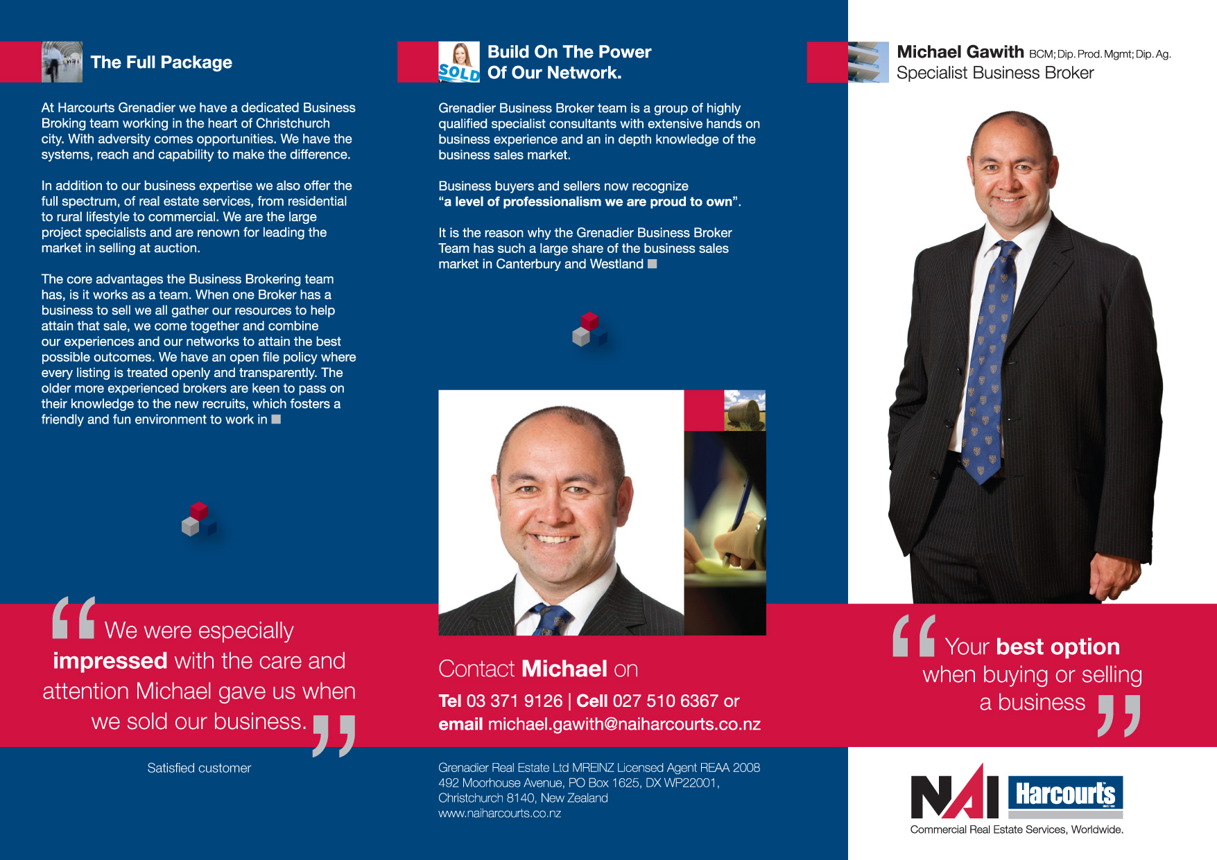 Nai harcourts michael gawith business broker brochure  after front