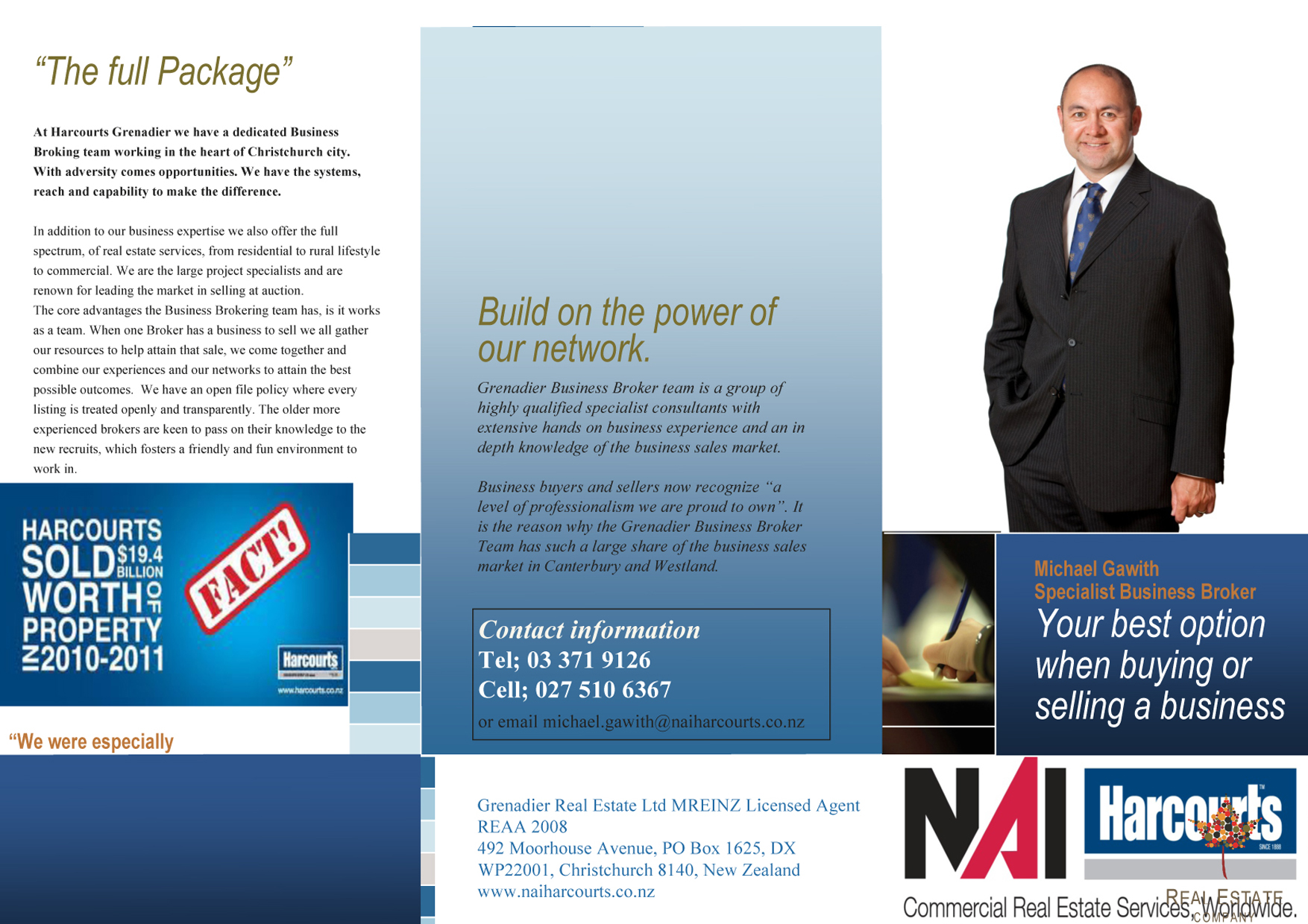 Nai harcourts michael gawith business broker brochure  before front