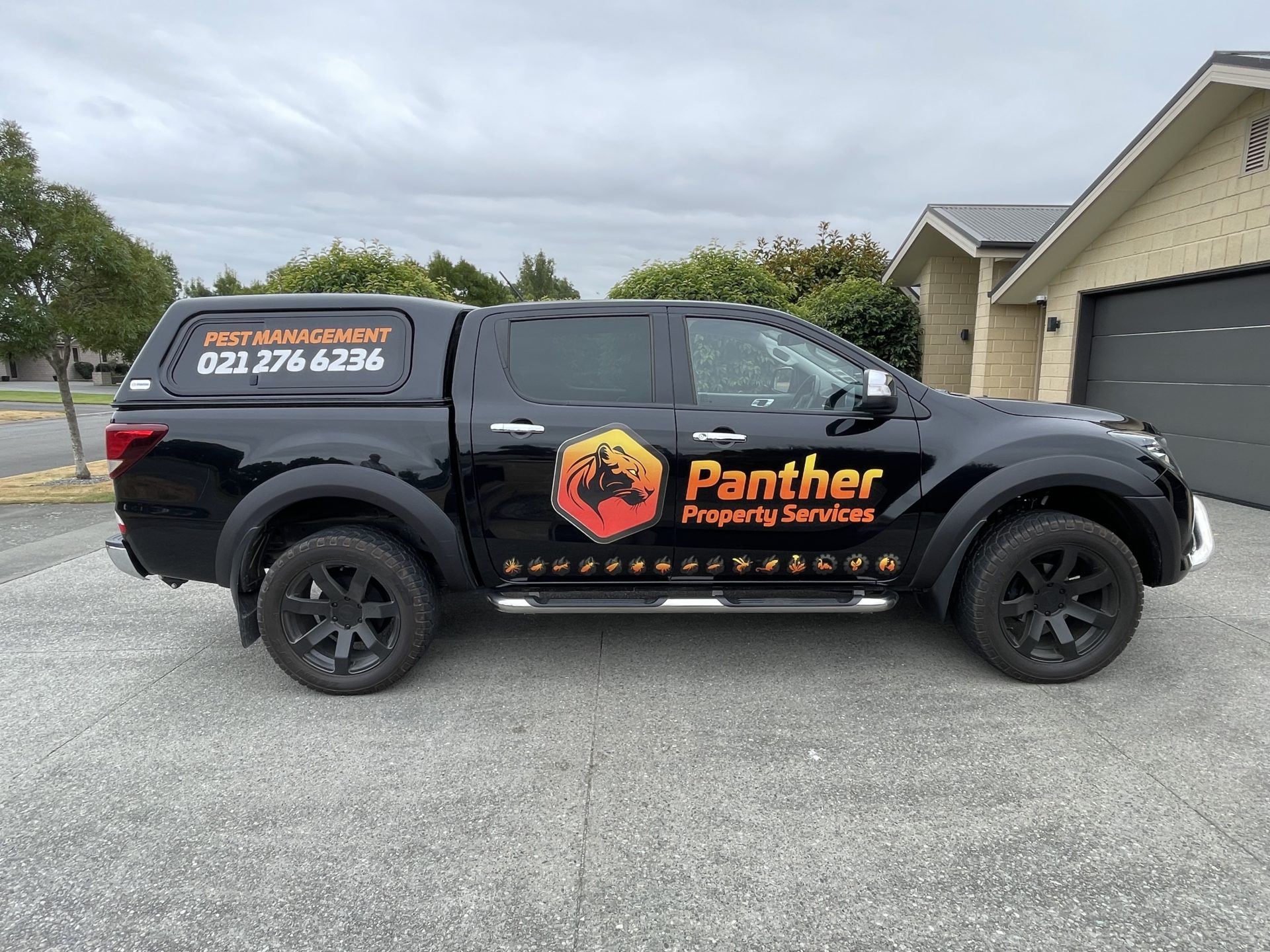 Panther property services  ute signage